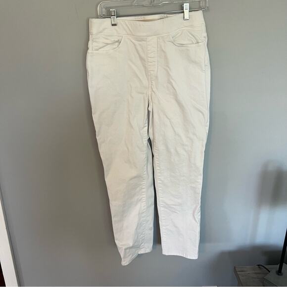 Soft Surroundings Pull On Straight Leg Pants Women's Size Small / 6 - 8 in White - Picture 1 of 7